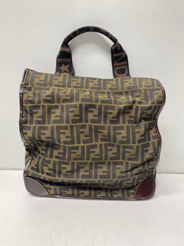 AUTHENTIC Fendi Vintage Brown Zucca Jacquard Folda