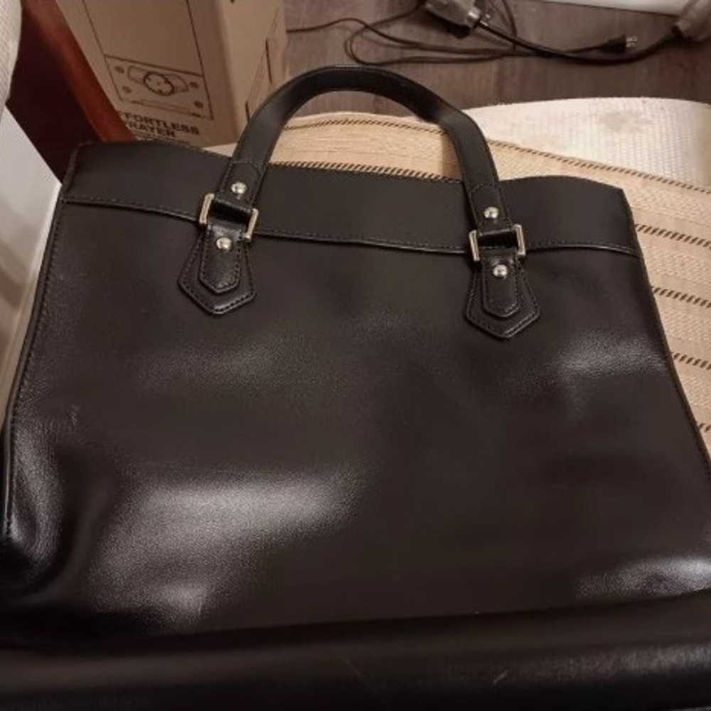 Vintage Coach Leather Briefcase in Black - image 11