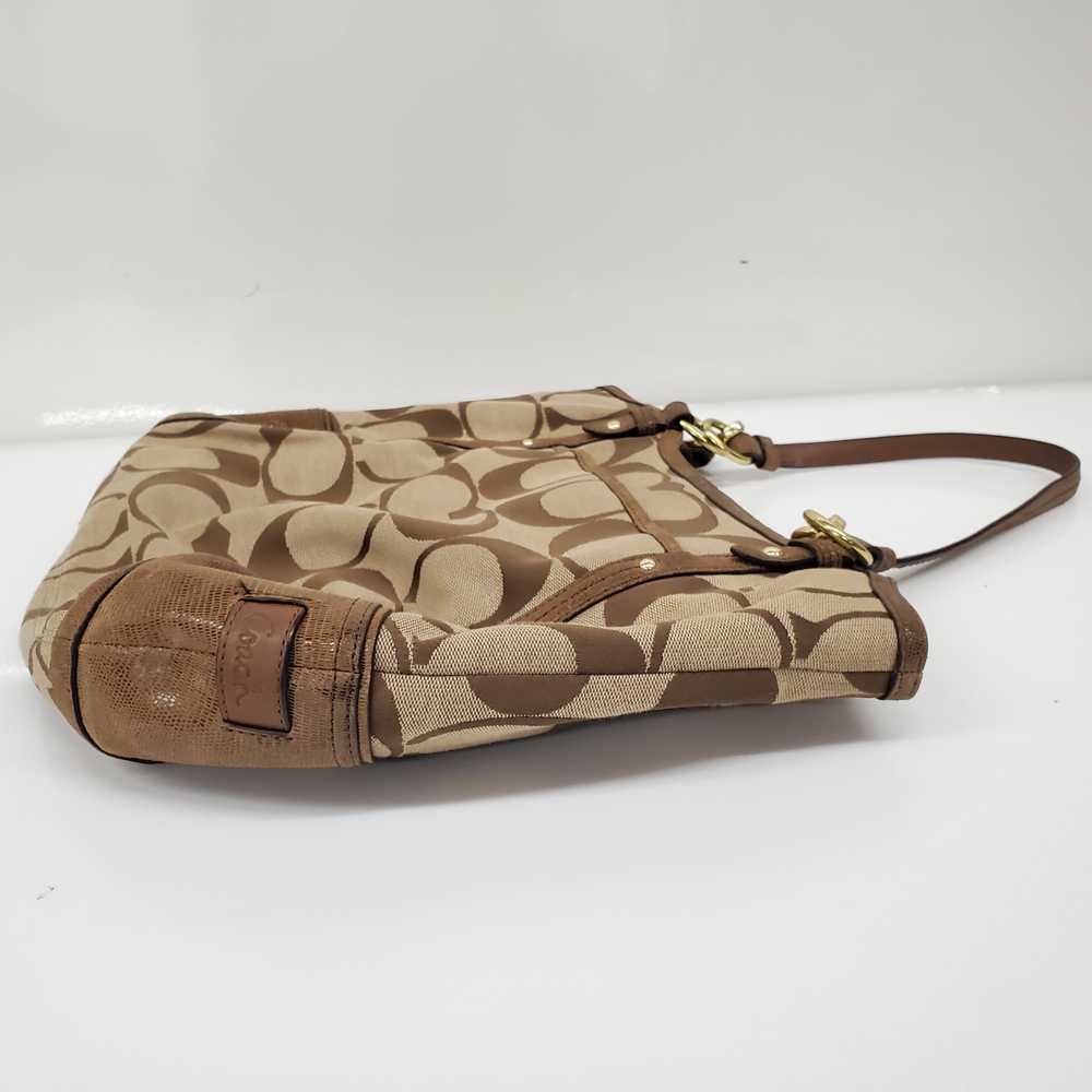 Coach Alexandra Brown Signature Jacquard Leather … - image 2