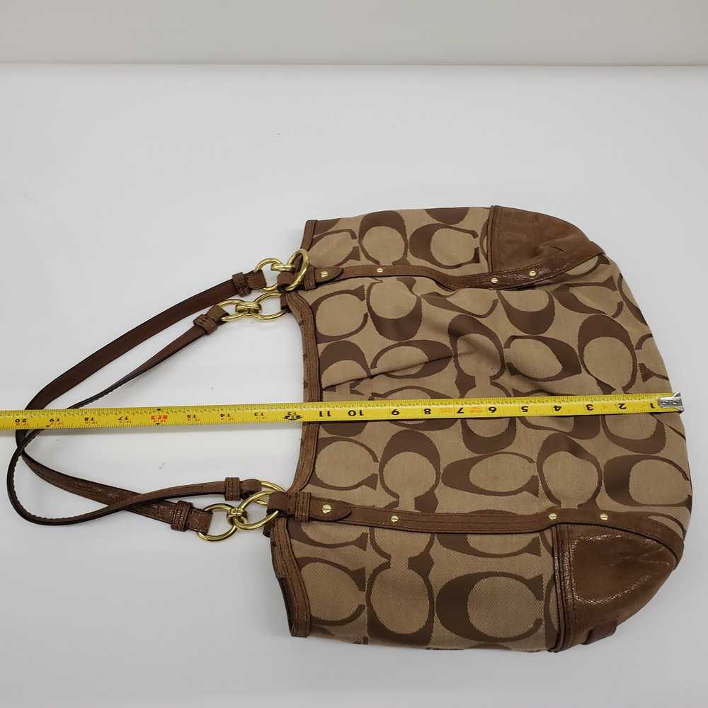 Coach Alexandra Brown Signature Jacquard Leather … - image 3