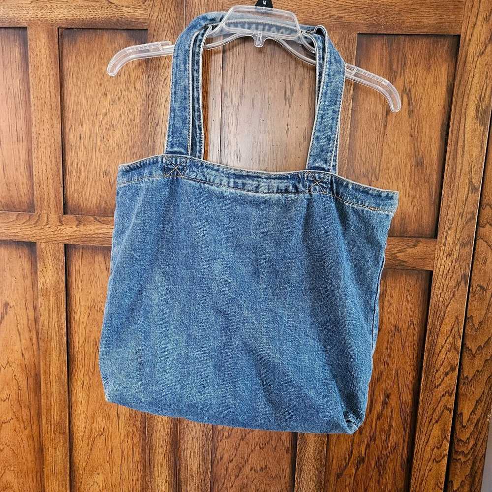 Blue Denim Bag Jean Hobo Shoulder Bag Vintage '80s - image 6