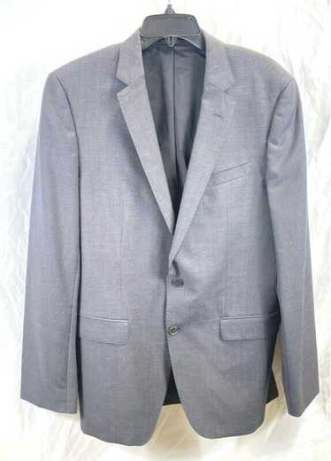 Hugo Boss Mens Gray Wool Pockets Long Sleeve Singl