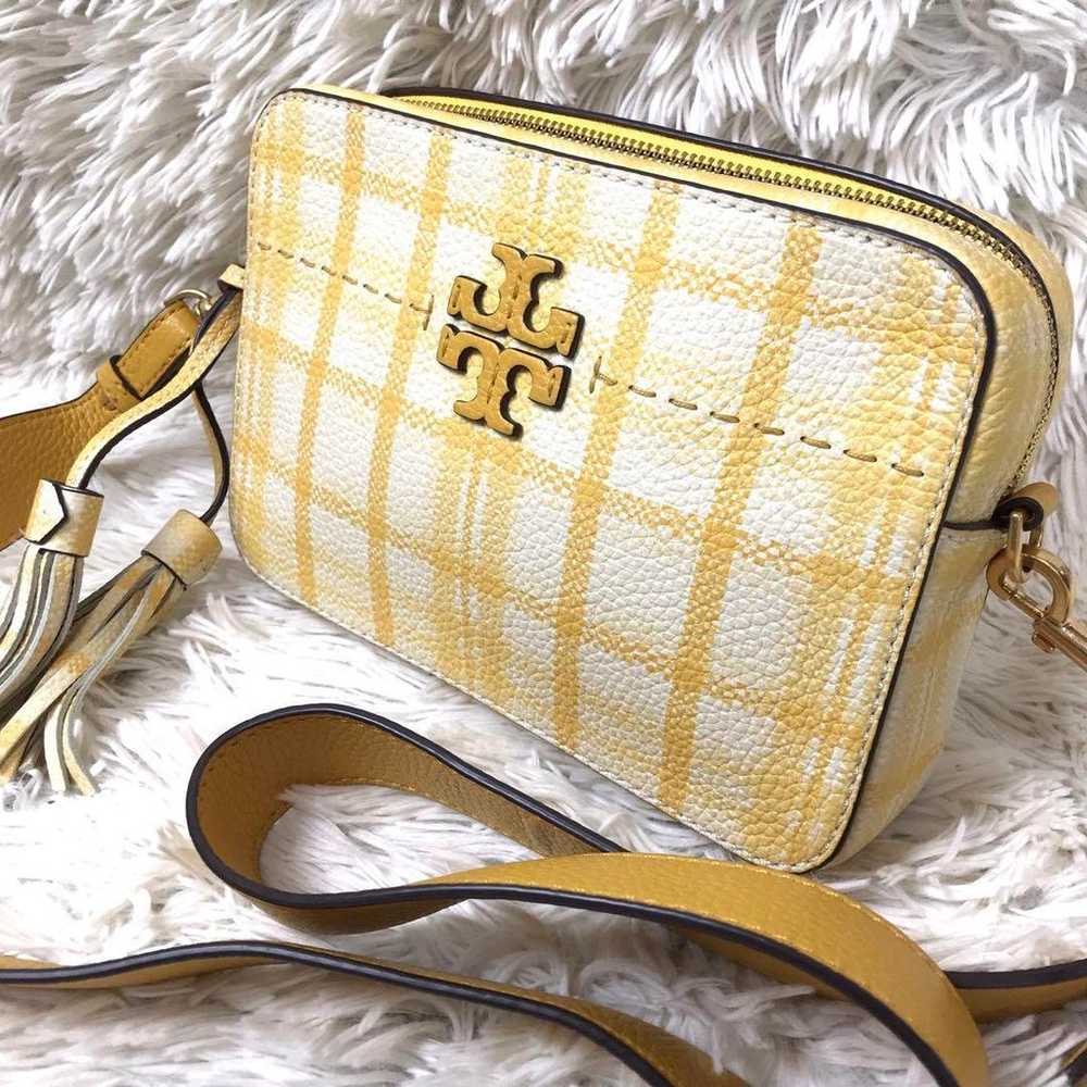 【Rare and exquisite item】Tory Burch yellow gingha… - image 2