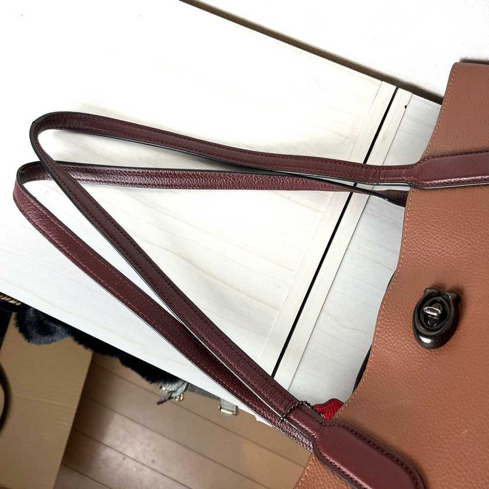 20 Coach Willow Willow Tote Bag Leather Turnlock … - image 7