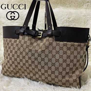 GUCCI Gucci handbag, large capacity, GG canvas, 1… - image 1