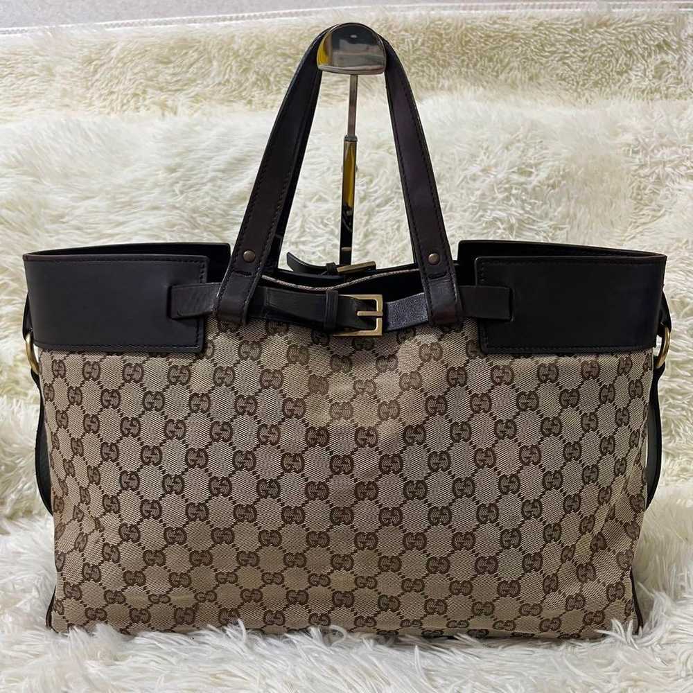 GUCCI Gucci handbag, large capacity, GG canvas, 1… - image 2