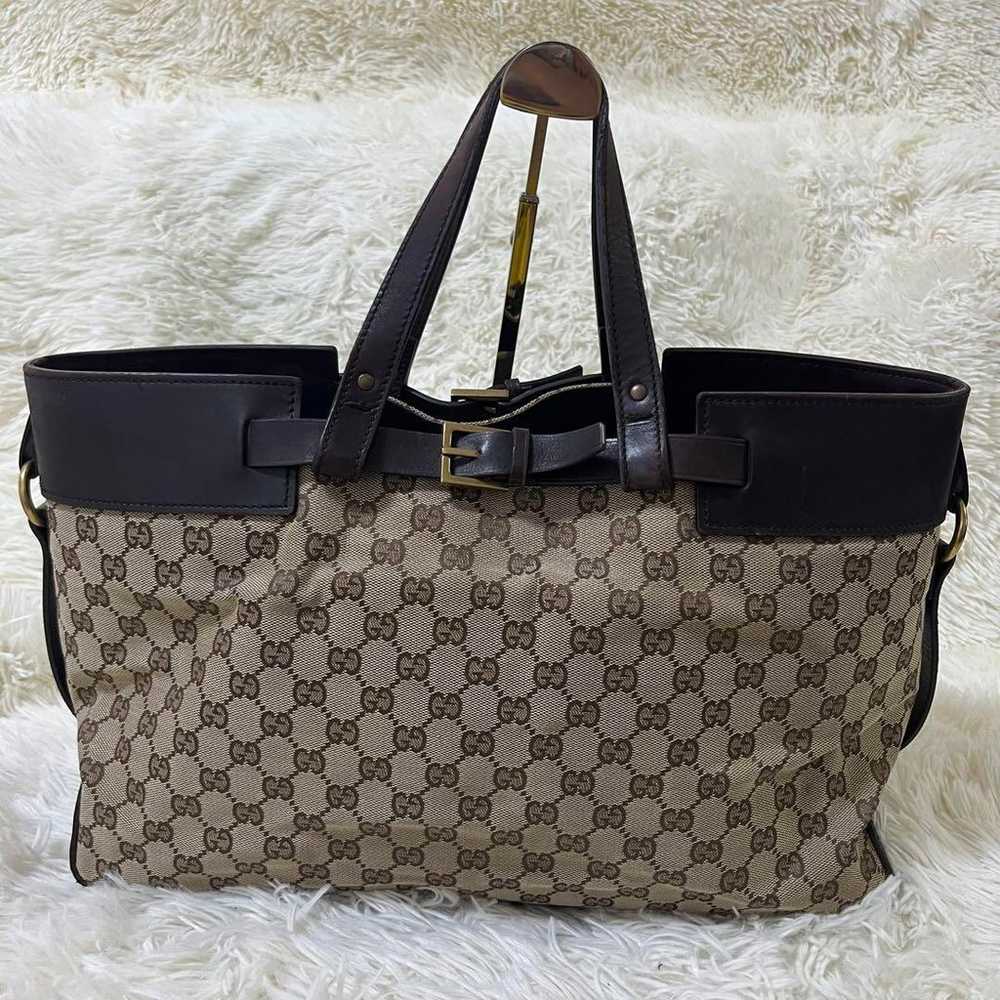 GUCCI Gucci handbag, large capacity, GG canvas, 1… - image 3