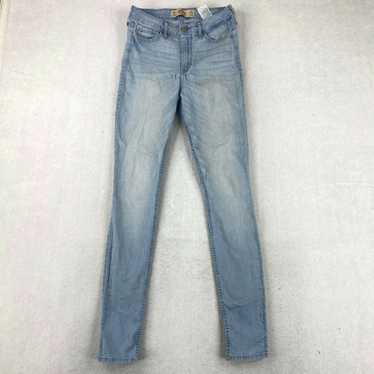 Vintage Juniors Blue Super Skinny High Rise Pants… - image 1