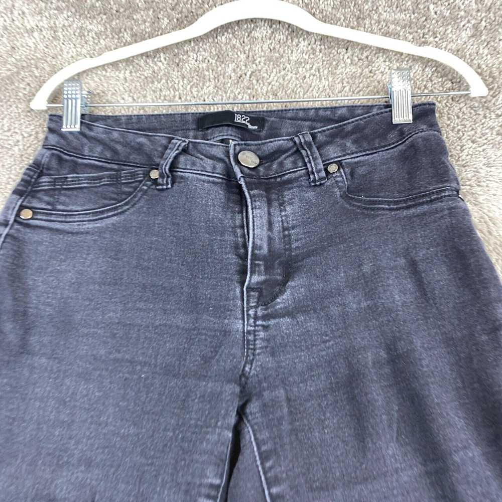 Vintage Black Charcoal Wash Five Pocket Low Rise … - image 2