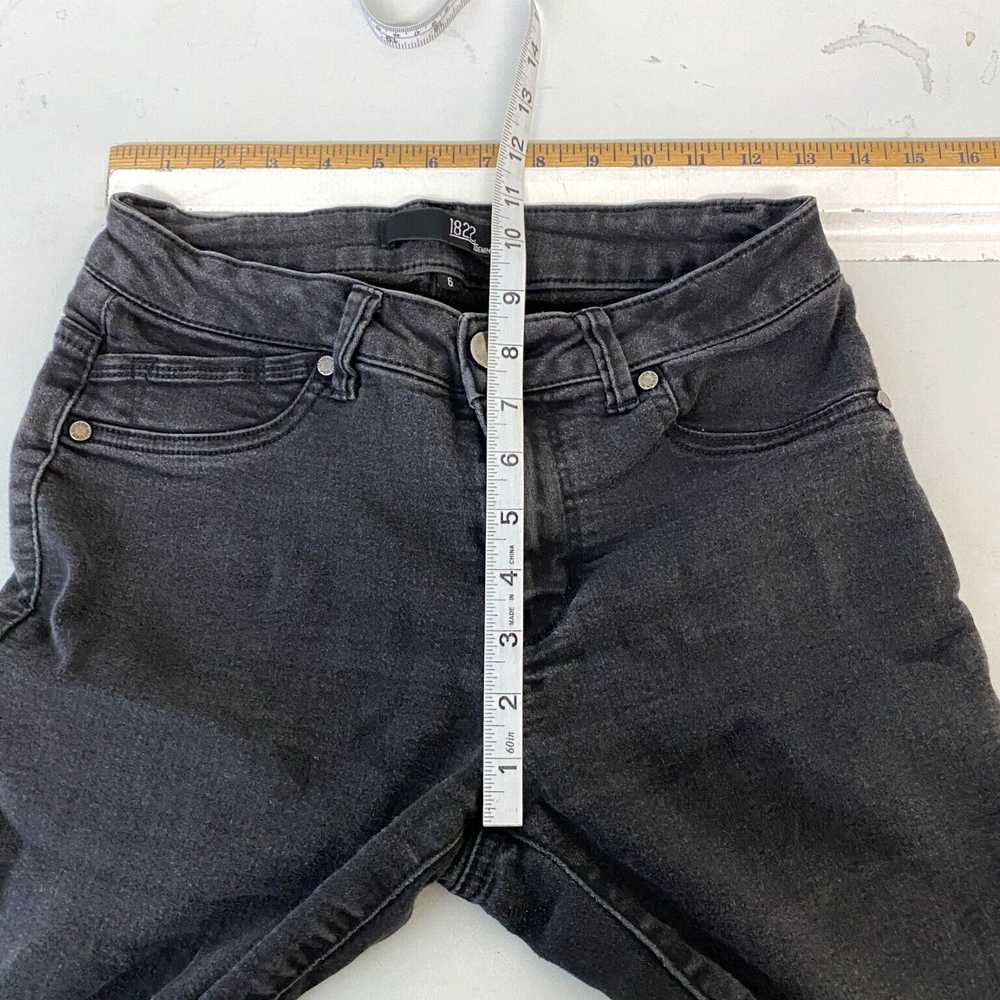 Vintage Black Charcoal Wash Five Pocket Low Rise … - image 7