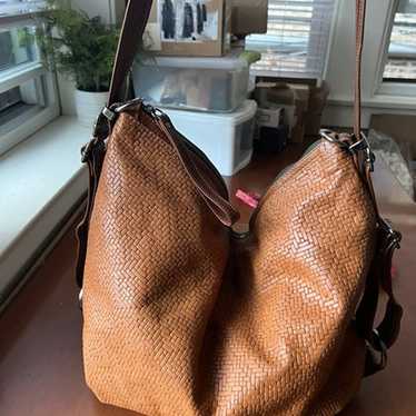 XL Woven Saddle Hobo Bag