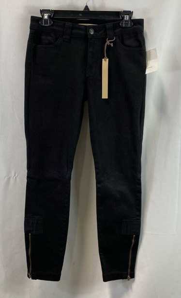 NWT Vince Womens Black Pockets Denim Moto Ankle Zi