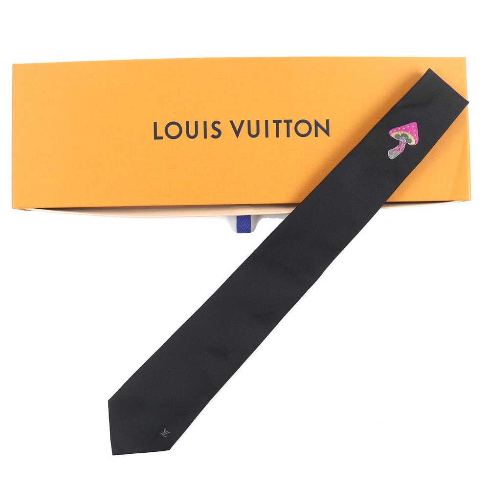 LOUIS VUITTON tie MP3423 Main: 100% silk Black mu… - image 2