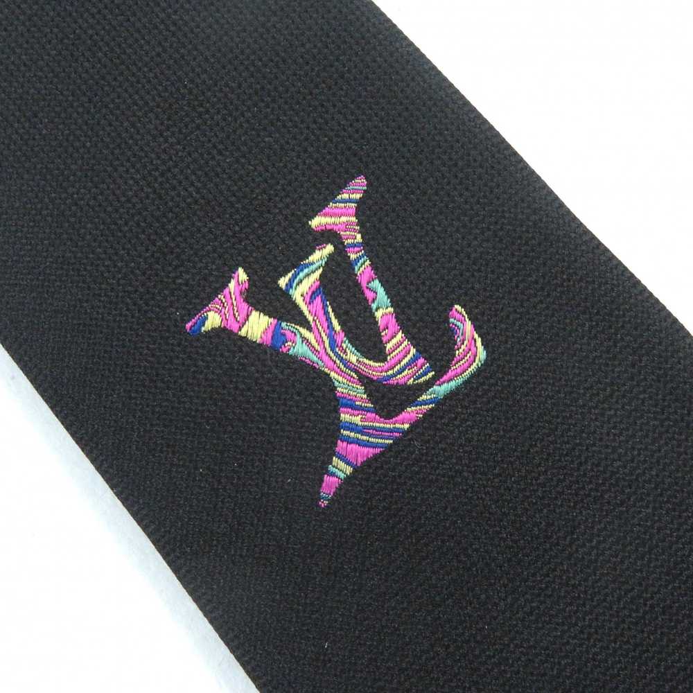 LOUIS VUITTON tie MP3423 Main: 100% silk Black mu… - image 6