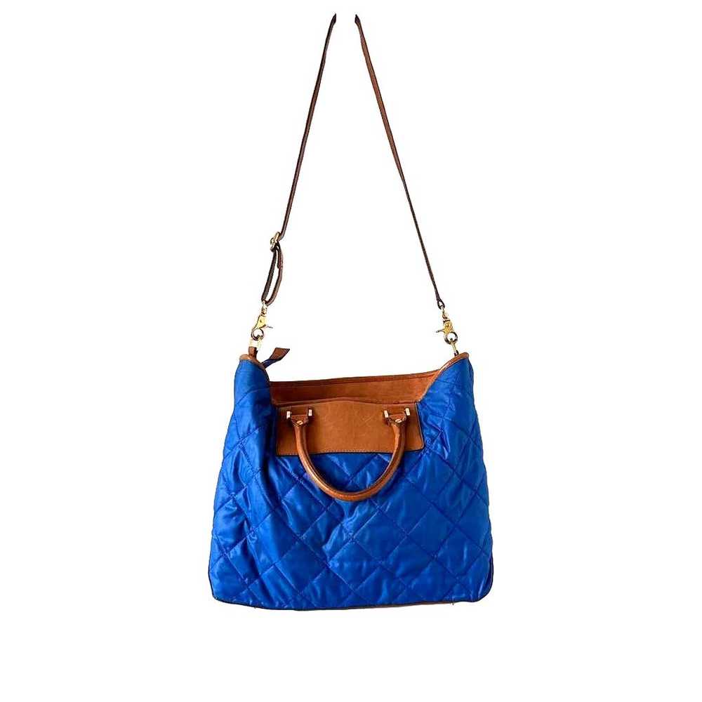 Tory Burch Large Royal Blue Quilted Tote Shoulder… - image 6