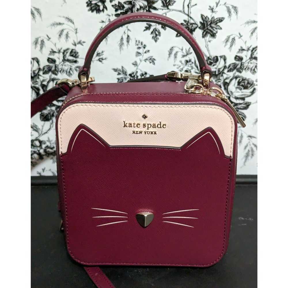 NWOT Kate Spade Daisy Vanity Meow Cat Leather Cro… - image 4