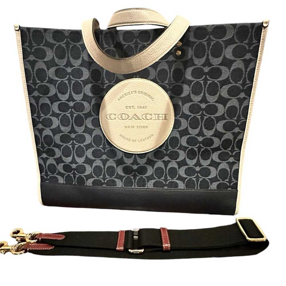 Coach Signature Tote Dempsey Denim Women's Should… - image 2