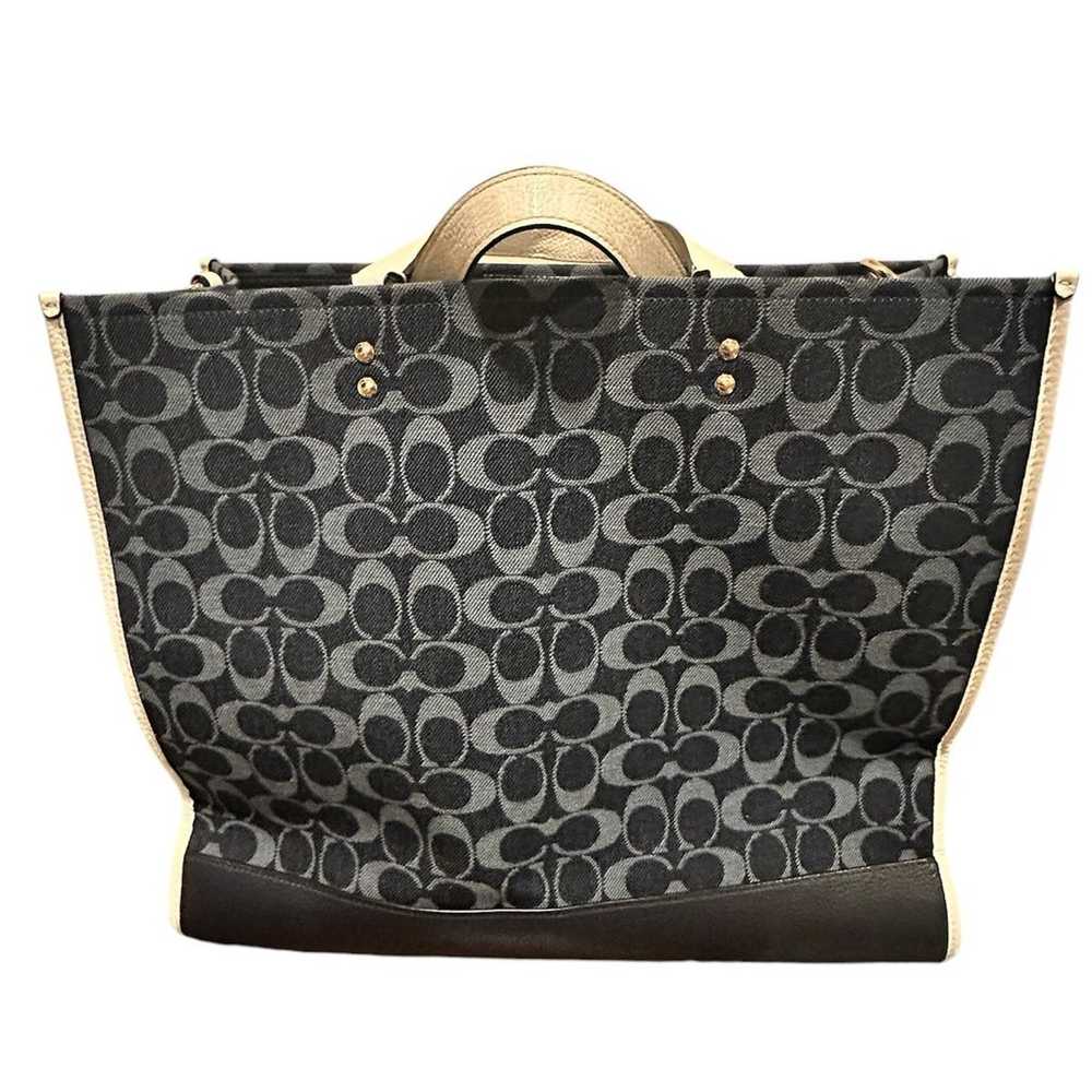 Coach Signature Tote Dempsey Denim Women's Should… - image 5