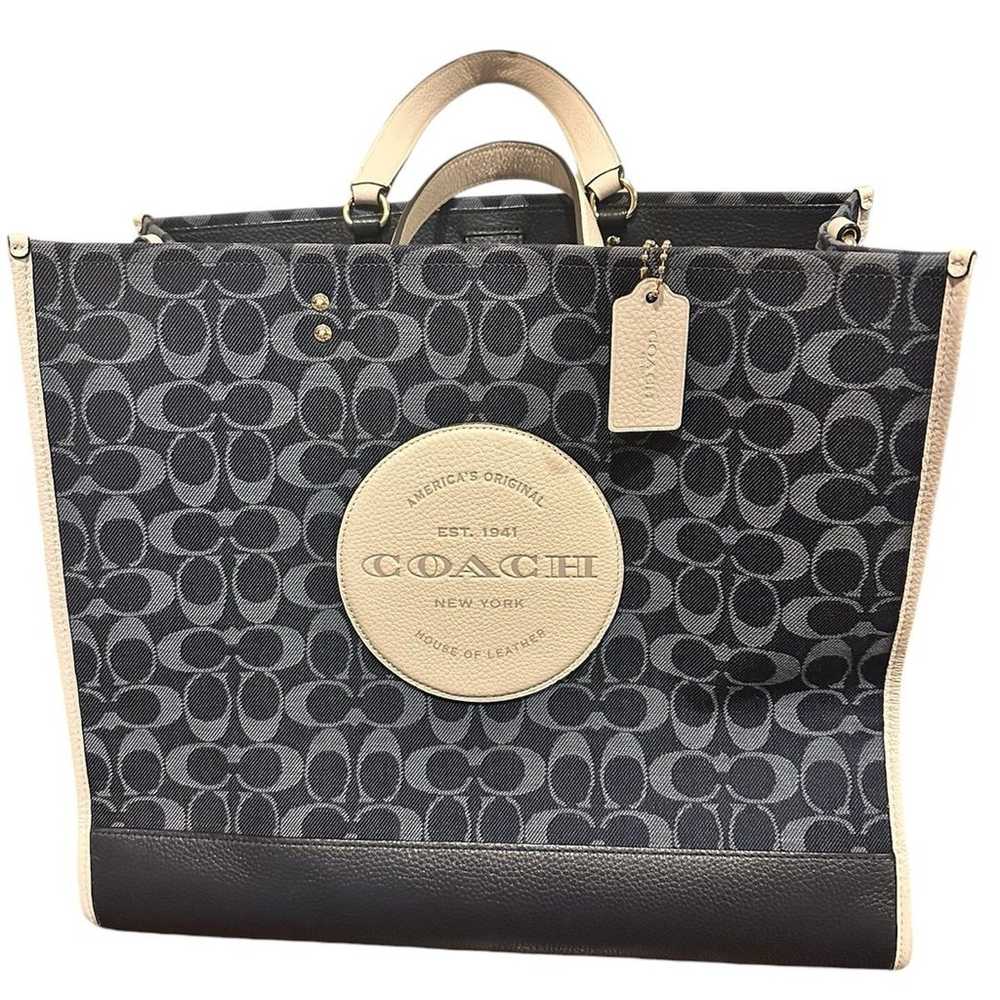 Coach Signature Tote Dempsey Denim Women's Should… - image 7