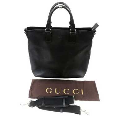 Gucci Black Leather Tote Bag (Pre-Owned) - image 1