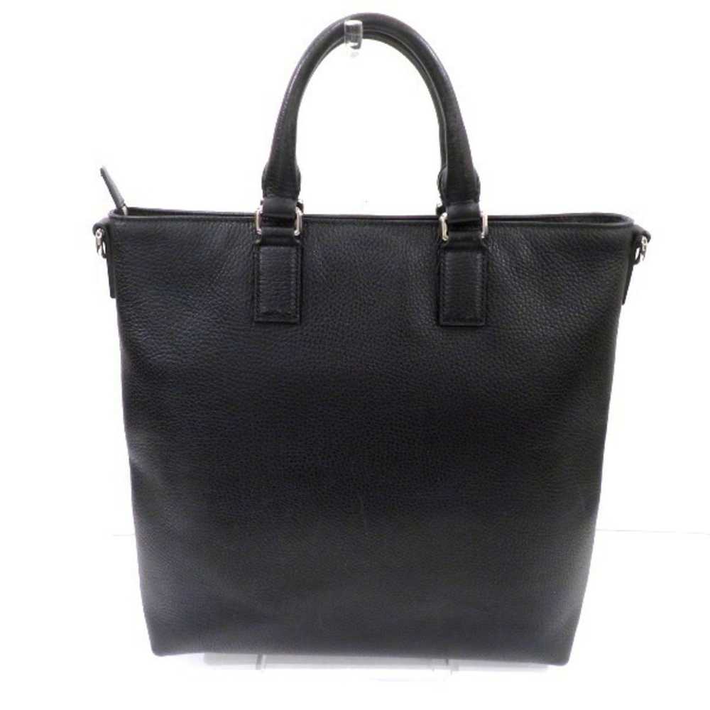 Gucci Black Leather Tote Bag (Pre-Owned) - image 2