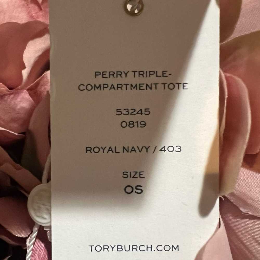 Tory Burch Royal Navy Perry Triple Compartment To… - image 11