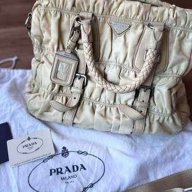 PRADA shoulder bag in cream color