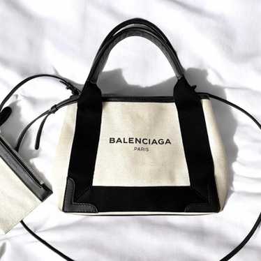 Balenciaga Navy Canvas XS Tote Bag Shoulder Bag 2… - image 1