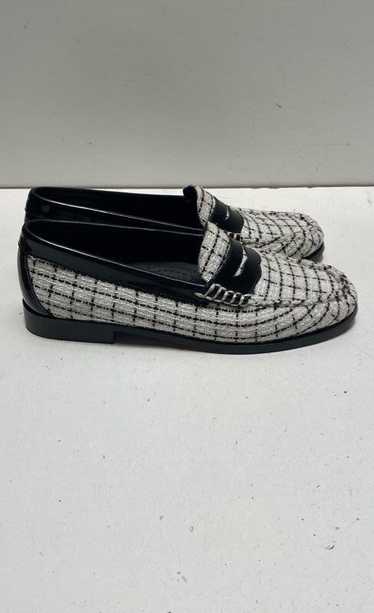 G. H. Bass Weejuns White, Black Loafers, Size 8.5