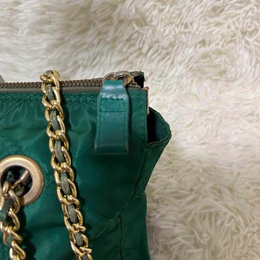 Prada brand new green chain shoulder bag in nylon… - image 5