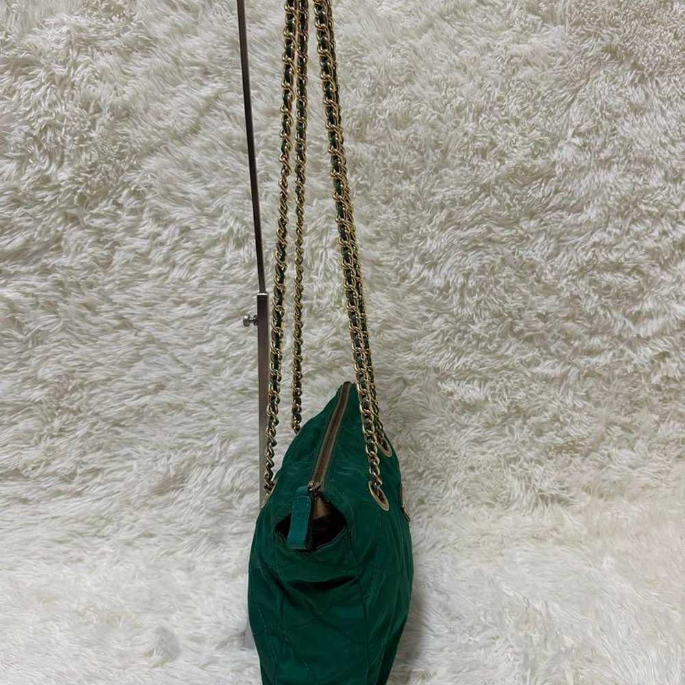 Prada brand new green chain shoulder bag in nylon… - image 7