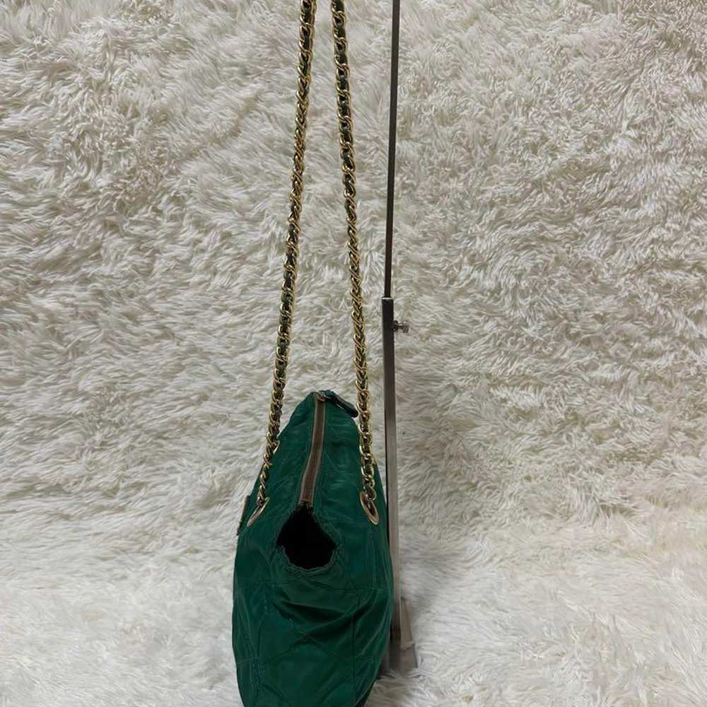 Prada brand new green chain shoulder bag in nylon… - image 9