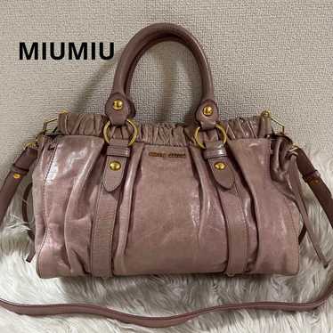 MIUMIU Gather Shoulder Bag Pink