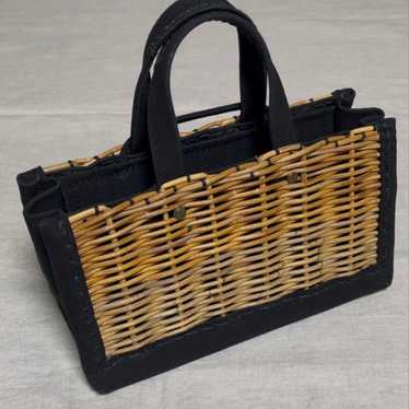 Ebagos Canvas Long Tote Bag Black - image 1