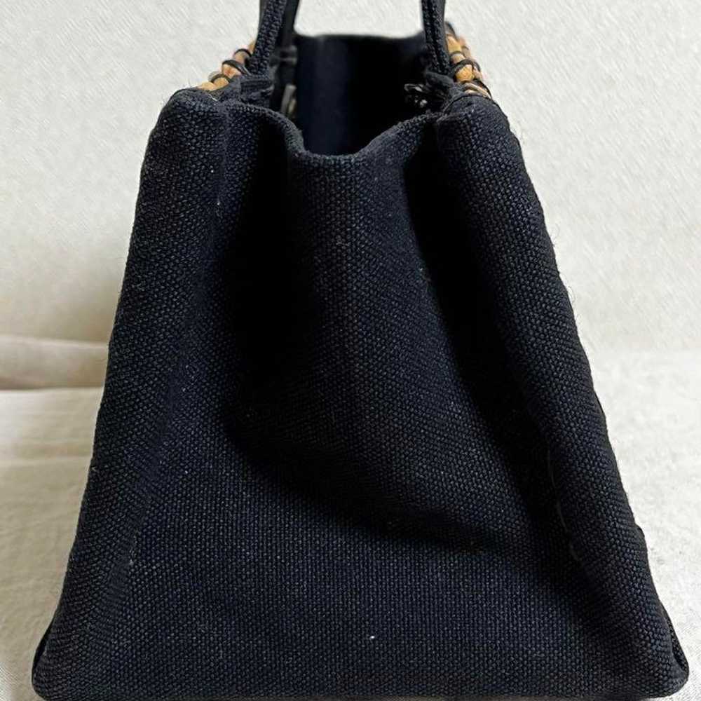 Ebagos Canvas Long Tote Bag Black - image 3