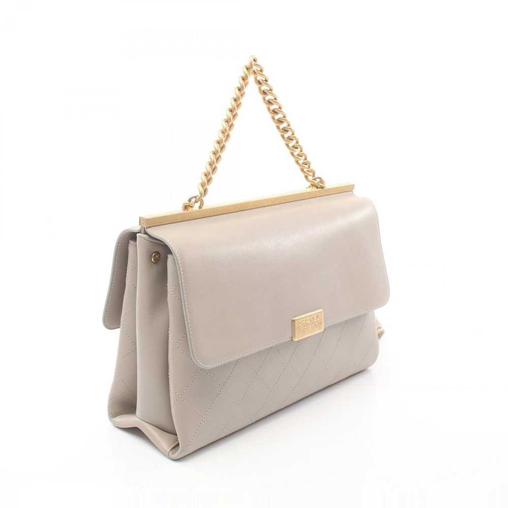 Chanel Single Flap Grey Leather Shoulder Bag (Pre… - image 3