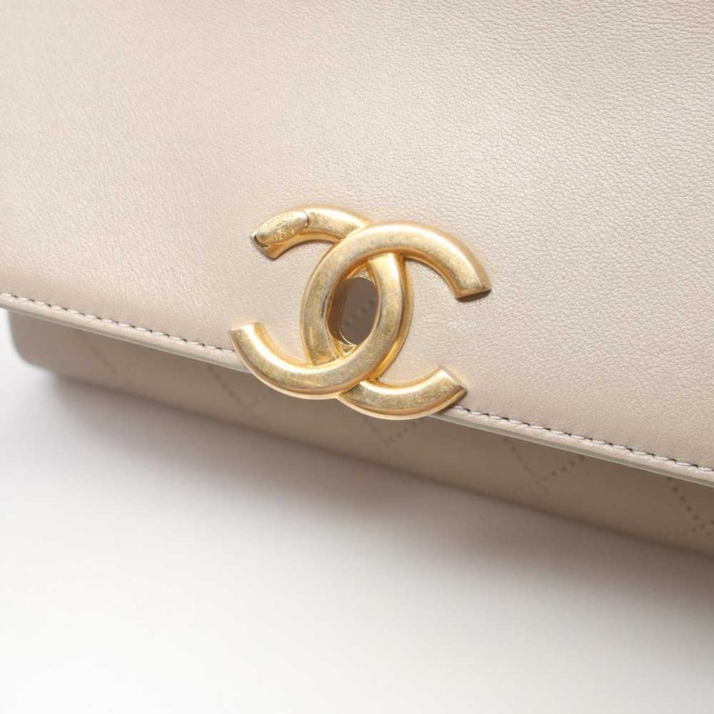 Chanel Single Flap Grey Leather Shoulder Bag (Pre… - image 6