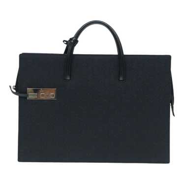 Gucci Gg Canvas Black Canvas Handbag (Pre-Owned)