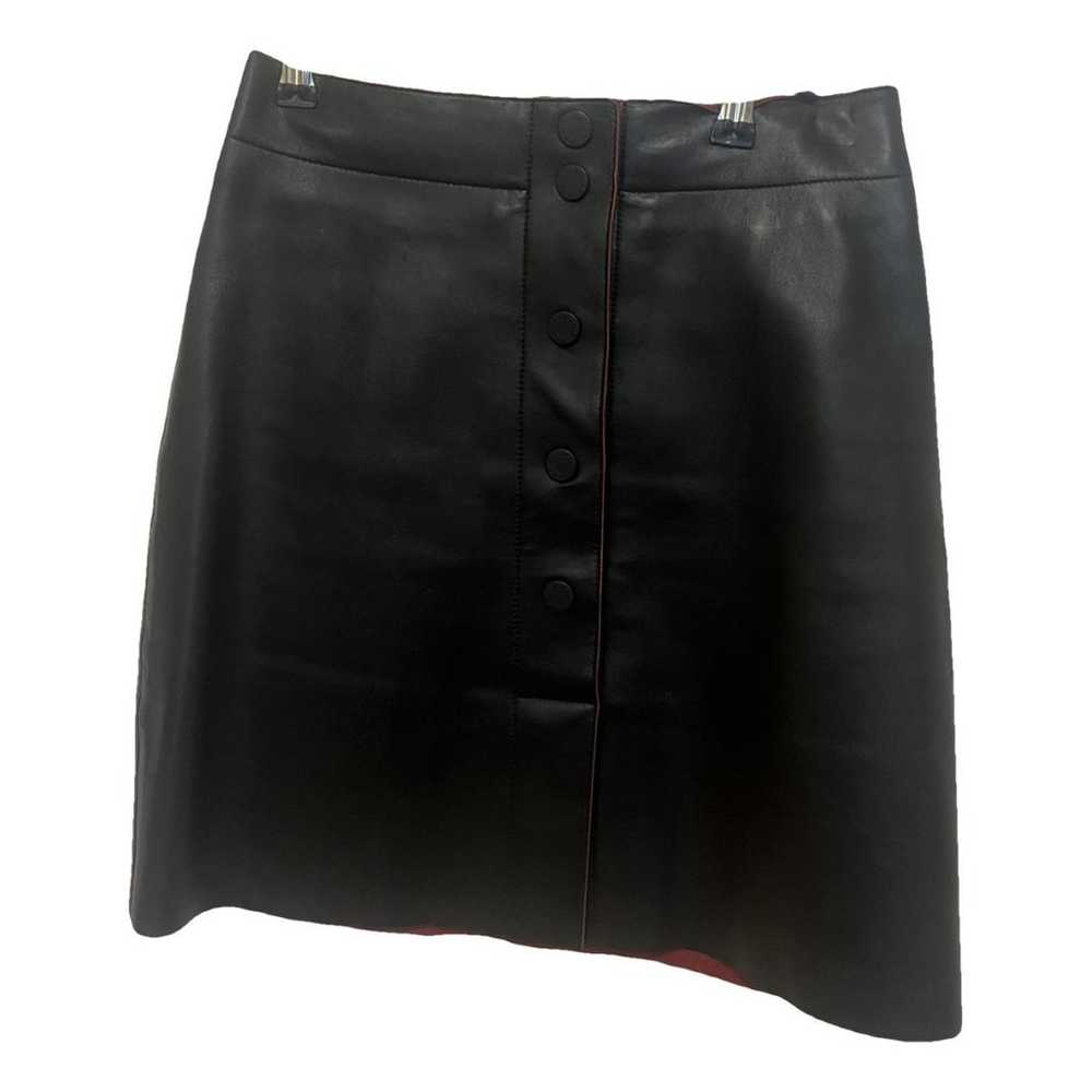 Sandro Leather mini skirt - image 1