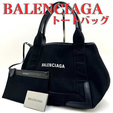 BALENCIAGA Balenciaga tote bag, canvas, navy canva