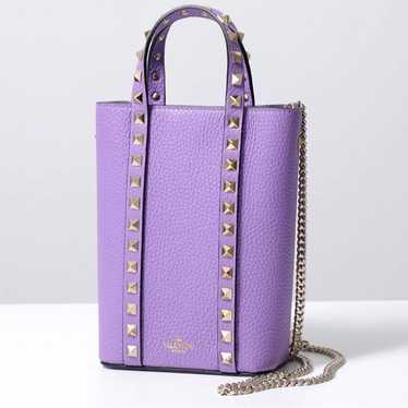 VALENTINO Rockstud Chain Bag Purple - image 1