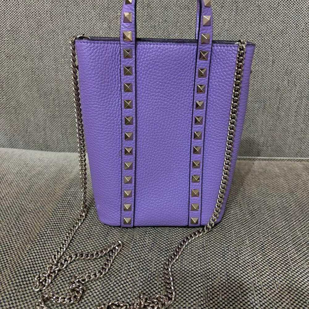 VALENTINO Rockstud Chain Bag Purple - image 2