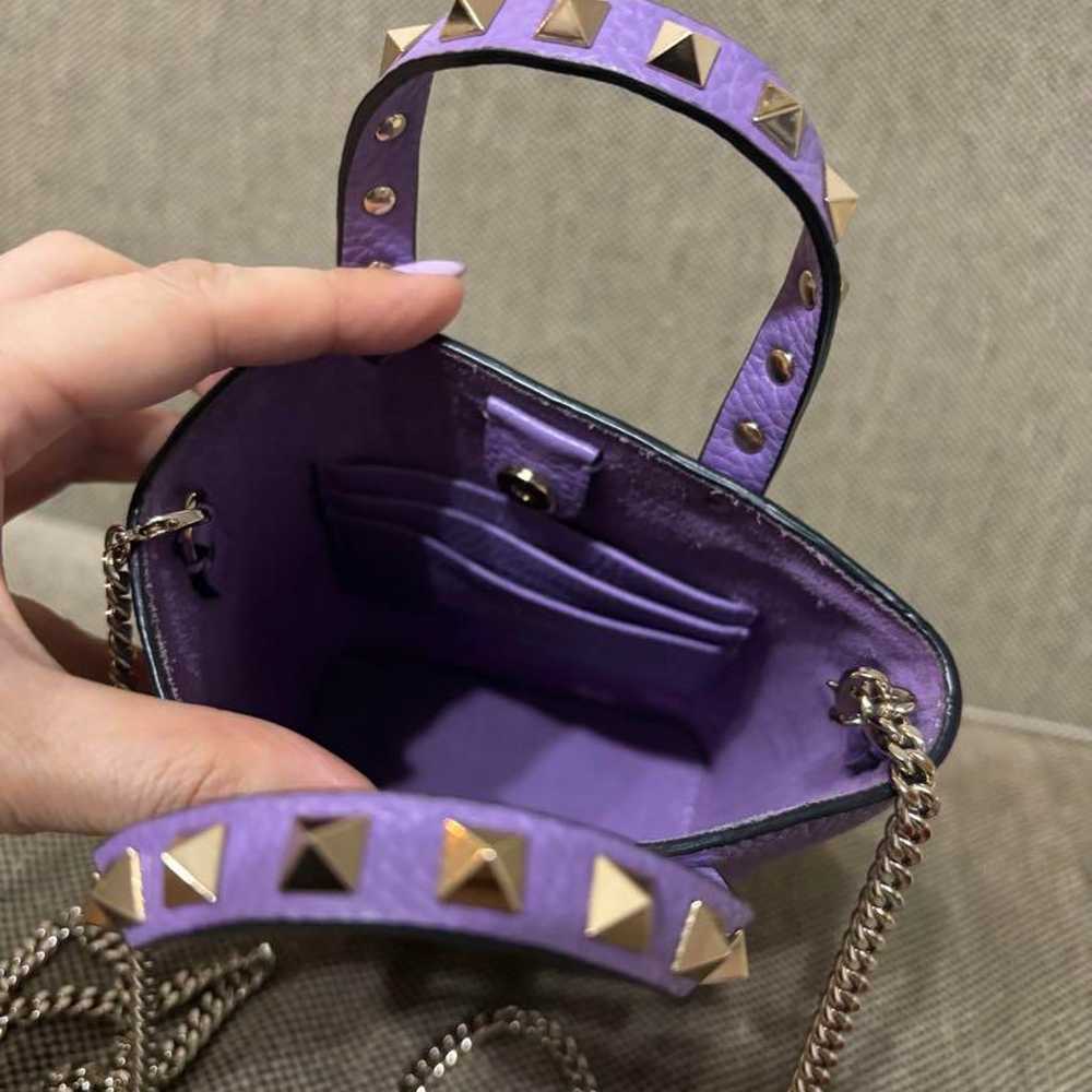 VALENTINO Rockstud Chain Bag Purple - image 4