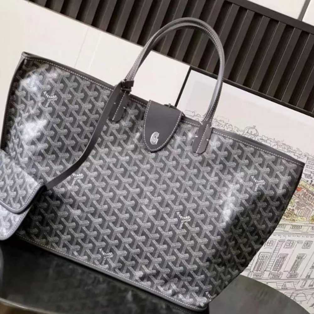 Goyard leather ladies tote bag gray. - image 3