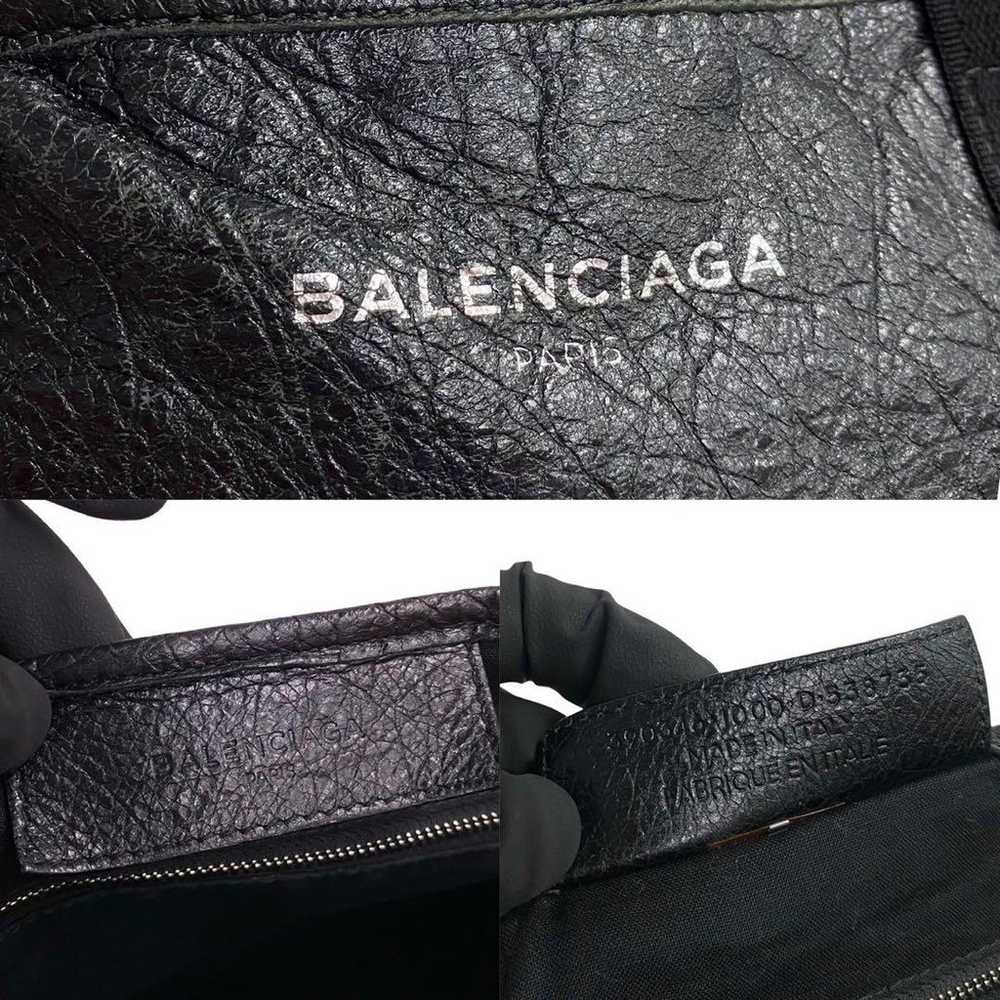 Brand New Balenciaga Navy Canvas XS Leather Handb… - image 3