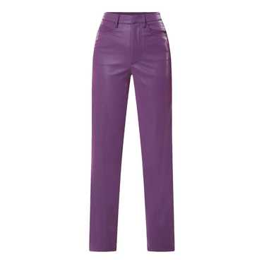 Rotate Vegan leather straight pants - image 1