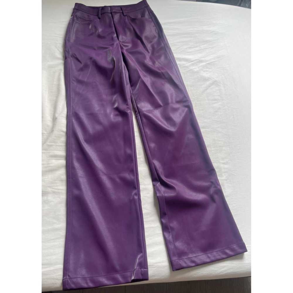 Rotate Vegan leather straight pants - image 2