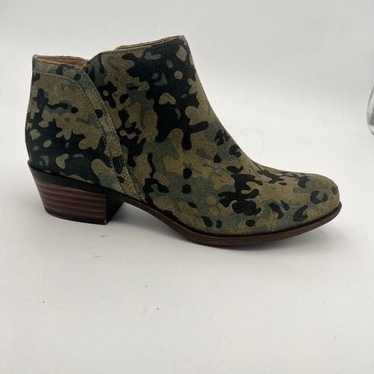 Lucky Brand Ankle Boots Women's 7.5M Green Camo Ol