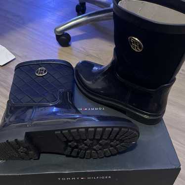 Tommy hilfiger dark blue rain boots