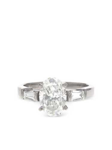 Bvlgari Pre-Owned platinum oval engagement ring -… - image 1